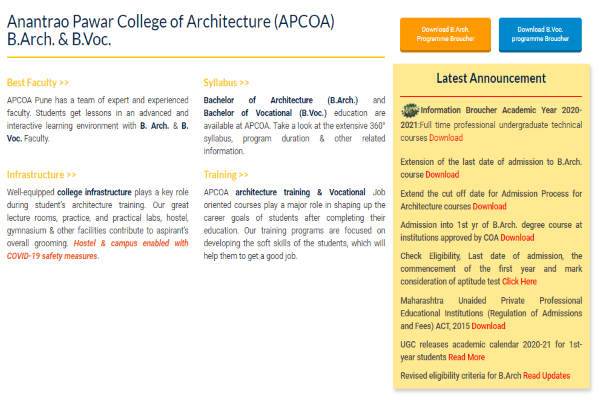 ABMSP's Anantrao Pawar College of Architecture, Pune